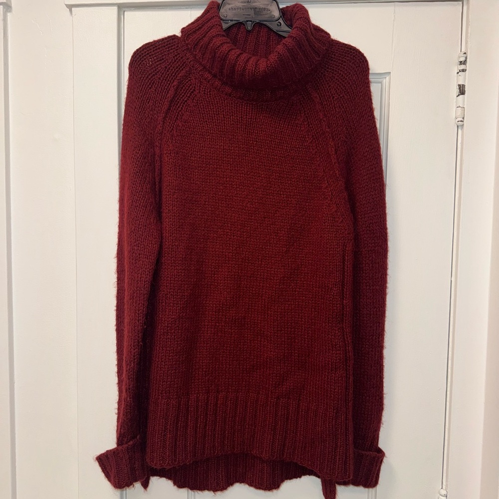 Ruby Moon Deep Red Turtleneck Sweater - image 1